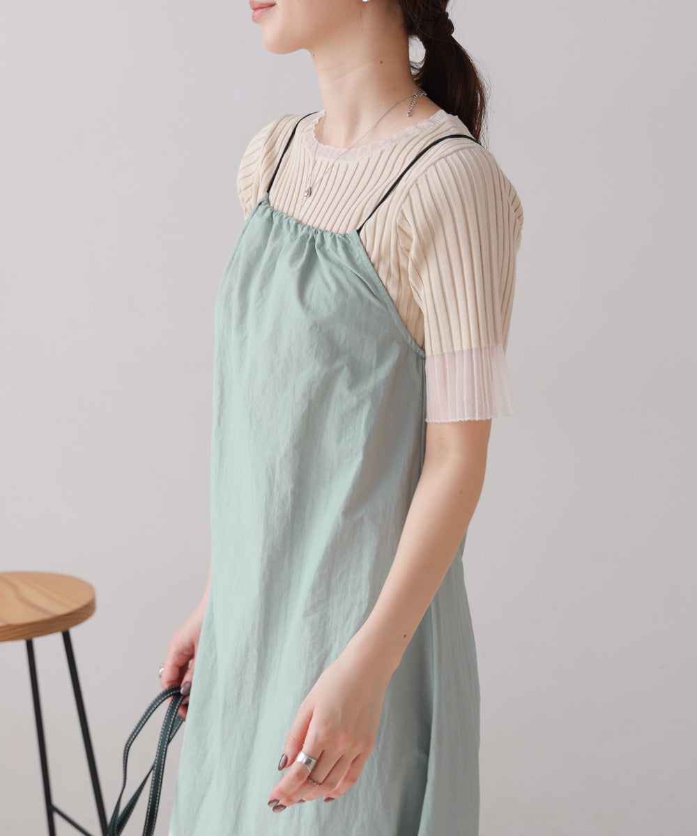 ストラップデザインキャミワンピース