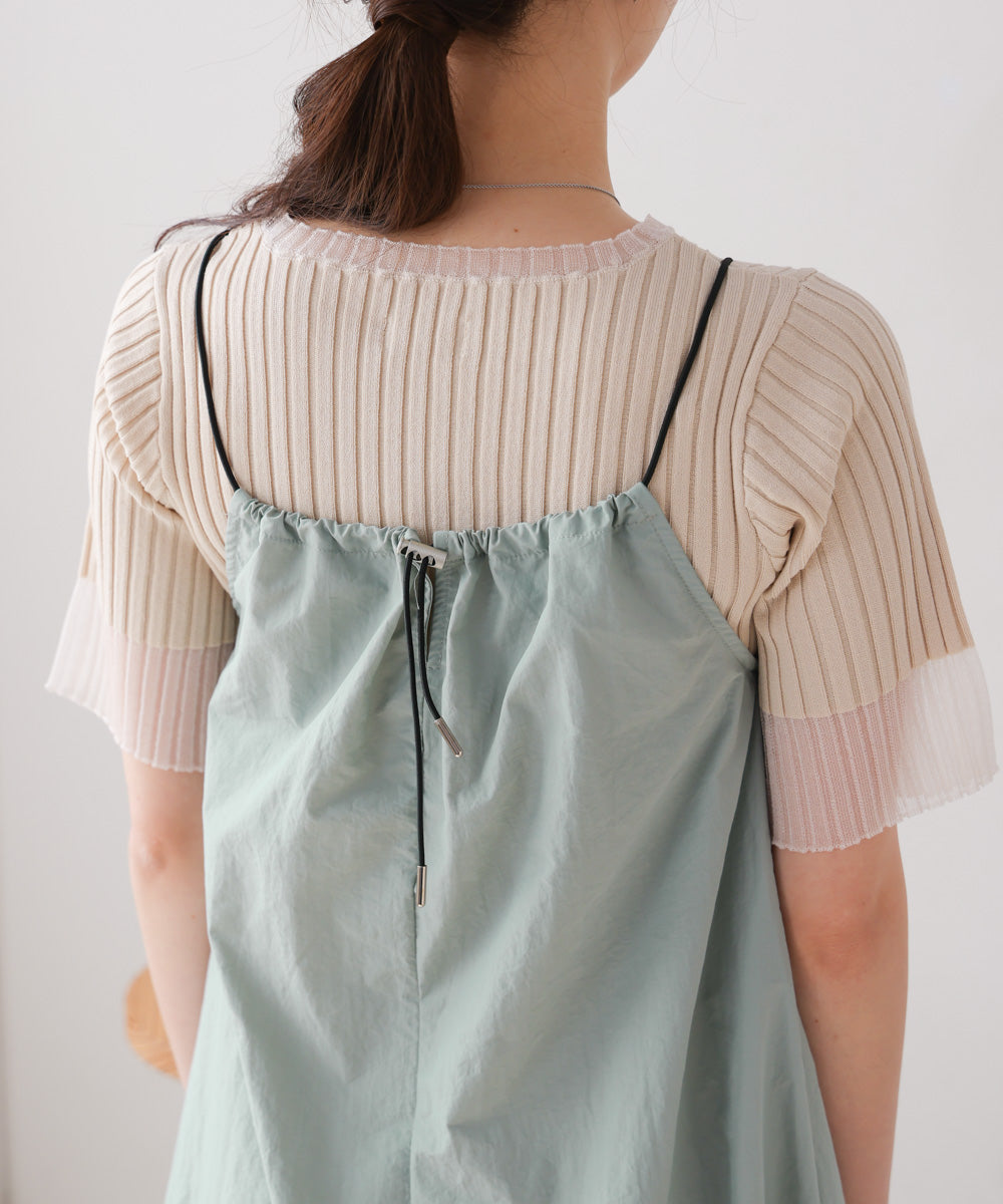 ストラップデザインキャミワンピース