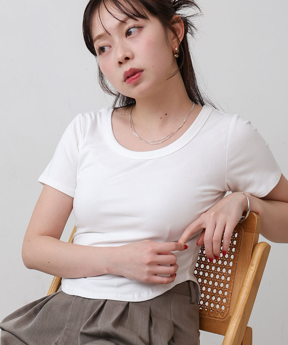 ラウンドヘムベーシックTシャツ