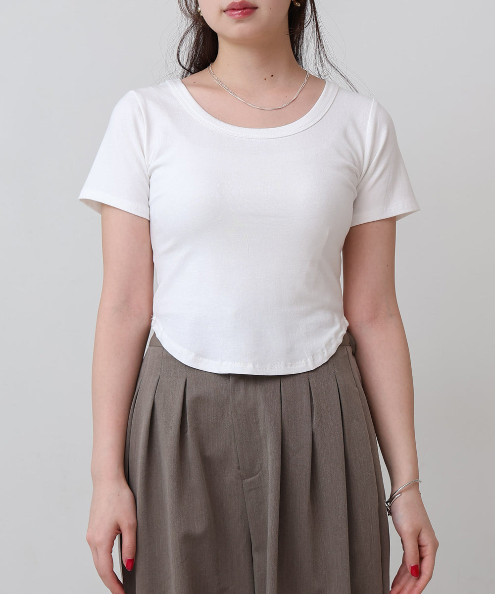 ラウンドヘムベーシックTシャツ