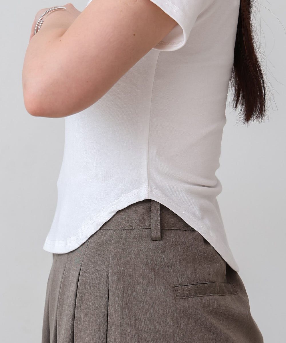 ラウンドヘムベーシックTシャツ