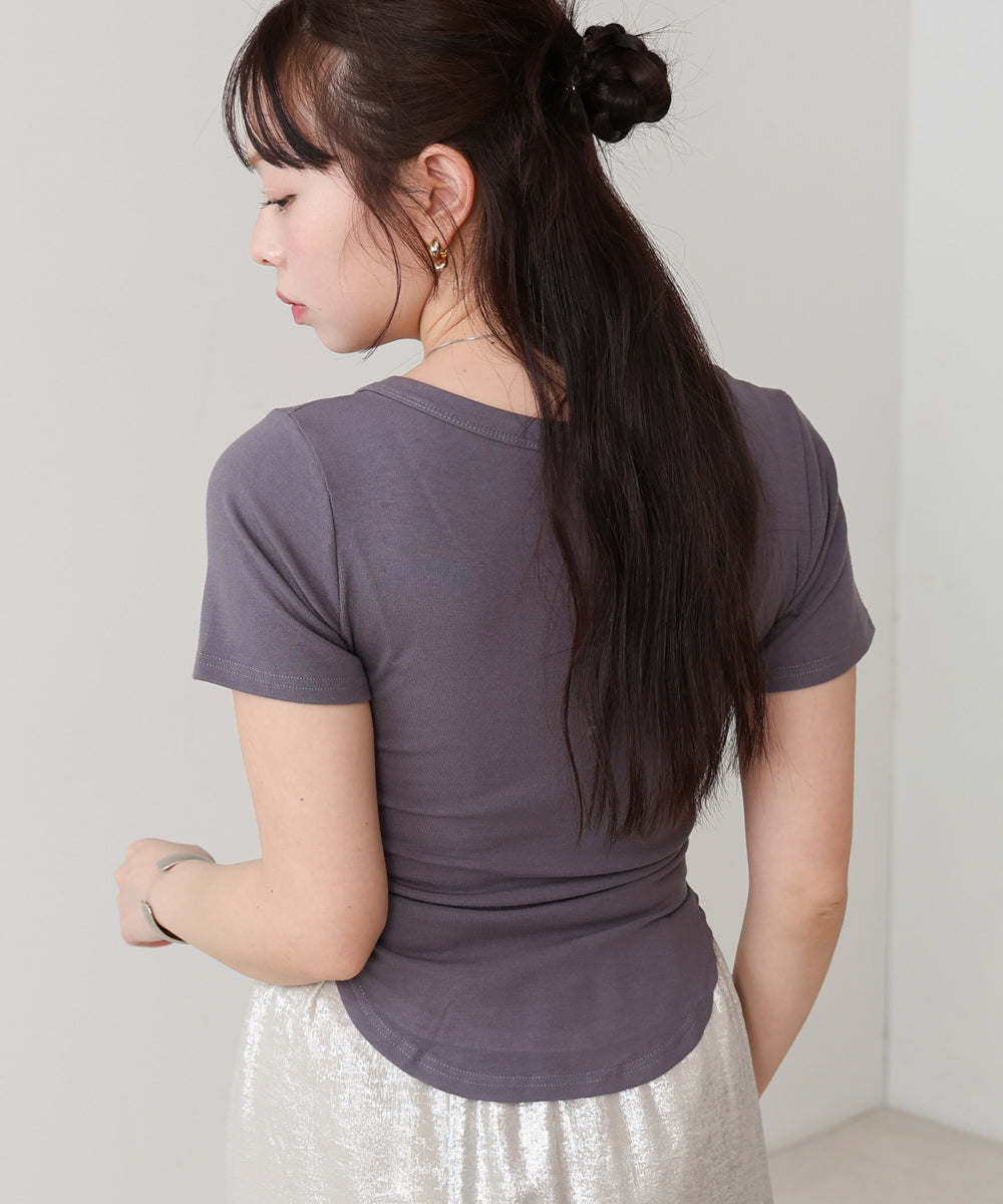 ラウンドヘムベーシックTシャツ