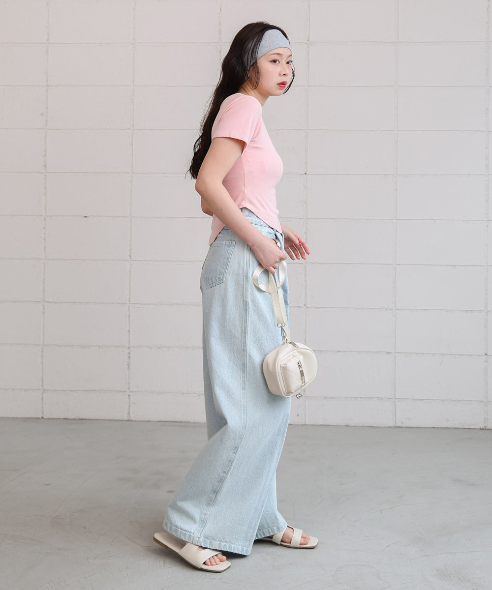 ラウンドヘムベーシックTシャツ