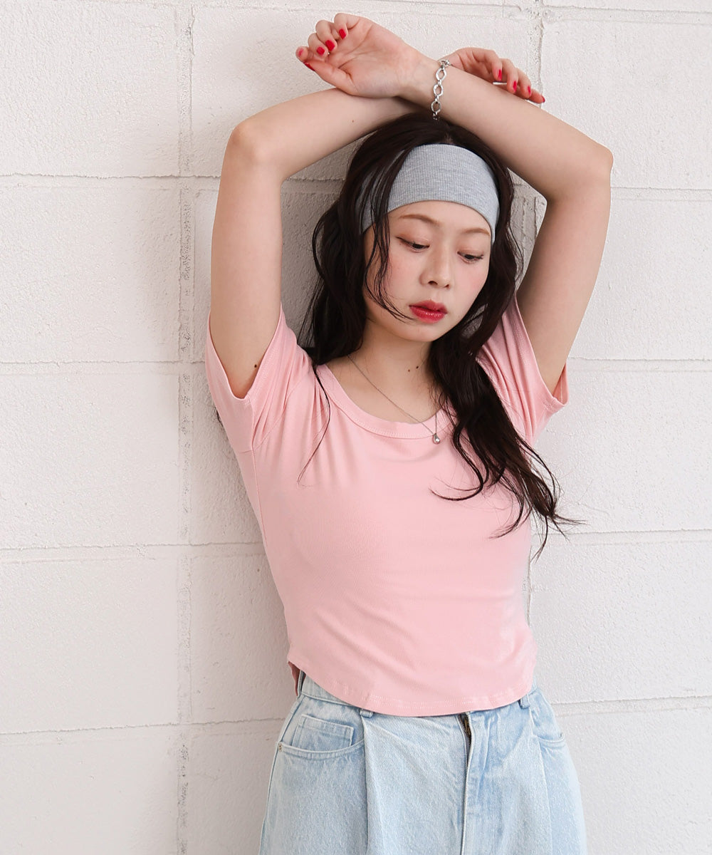 ラウンドヘムベーシックTシャツ