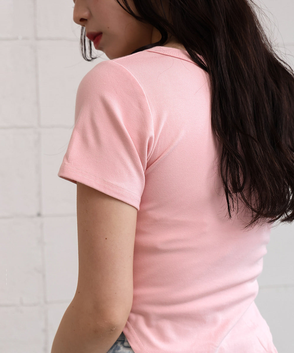 ラウンドヘムベーシックTシャツ