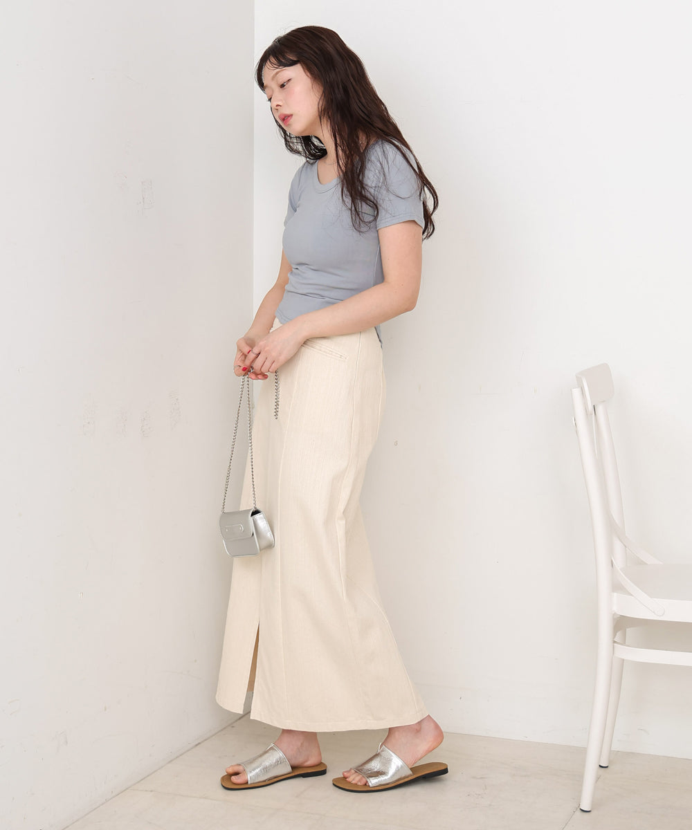 ラウンドヘムベーシックTシャツ