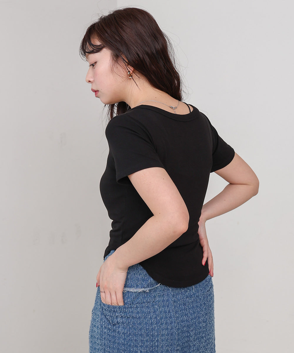 ラウンドヘムベーシックTシャツ