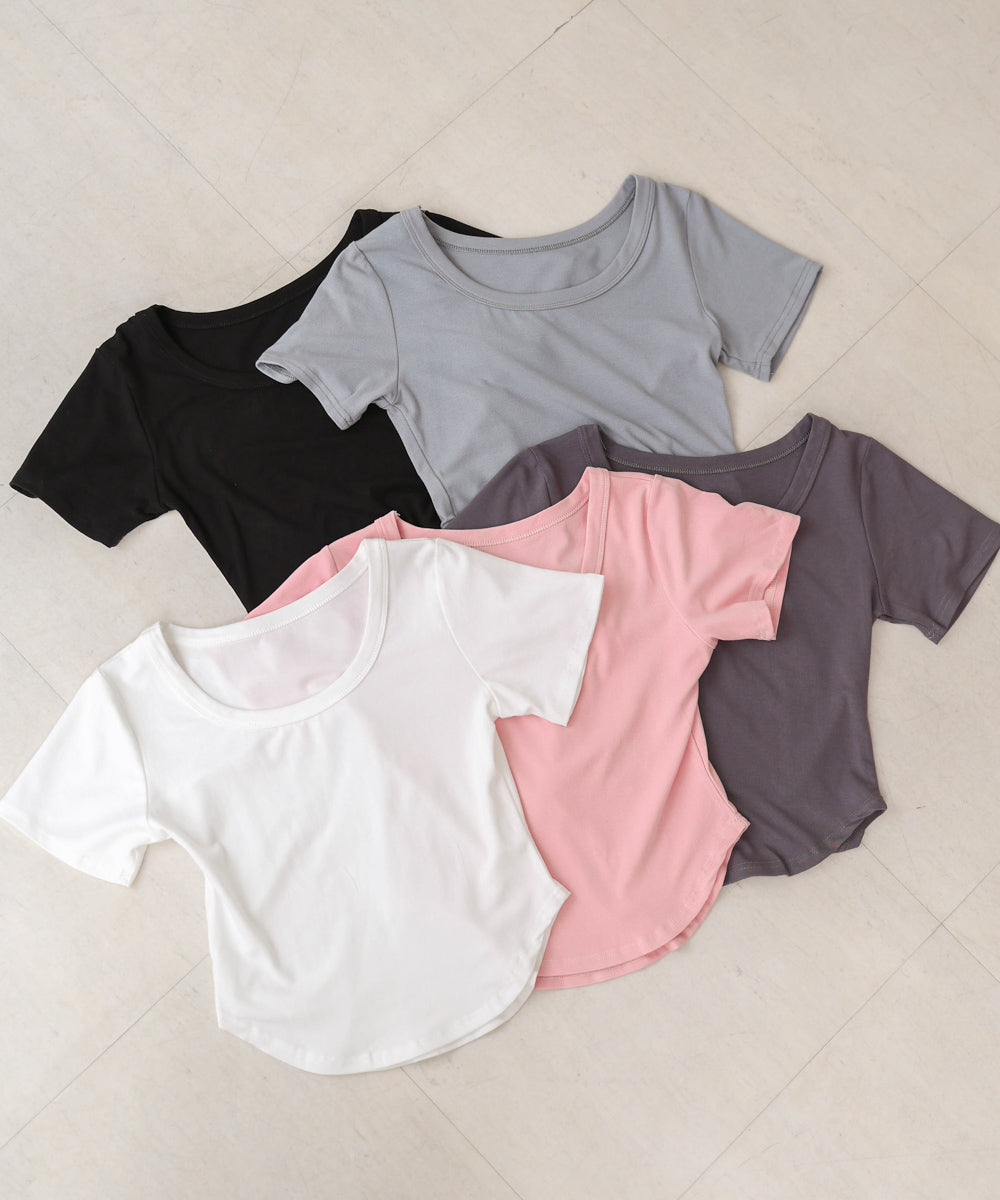 ラウンドヘムベーシックTシャツ