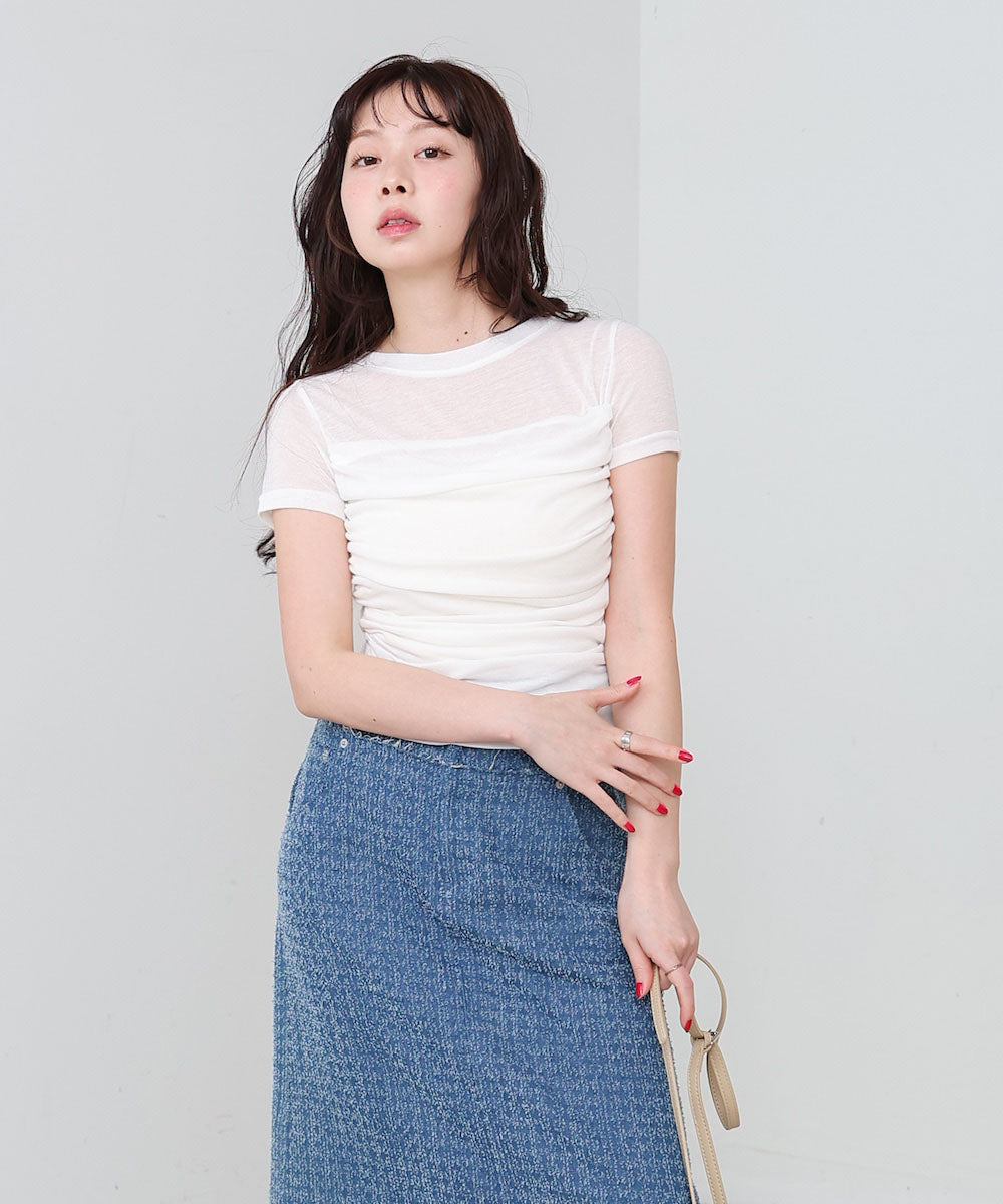 ドレープニットトップス