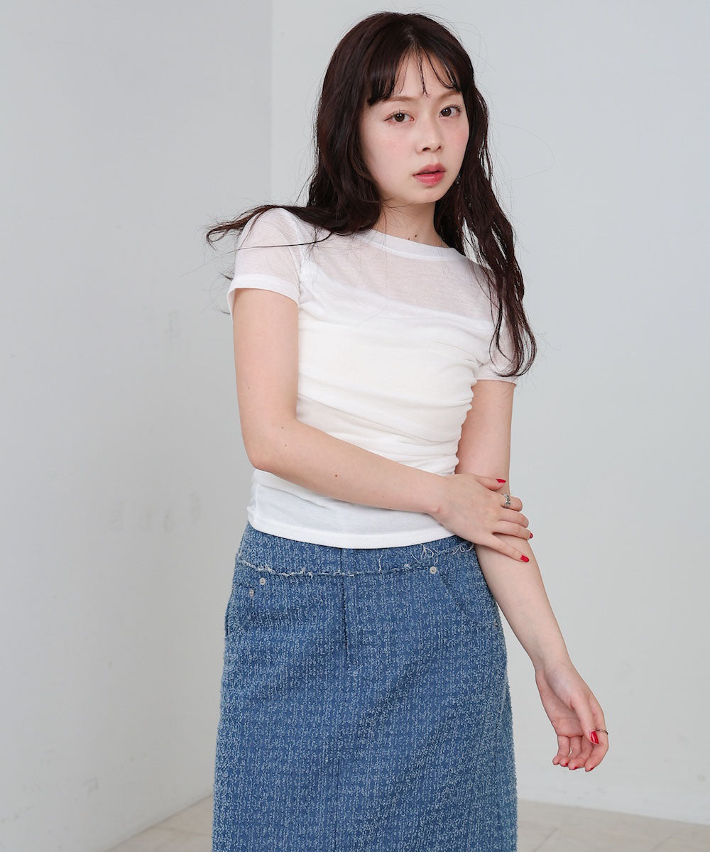 ドレープニットトップス