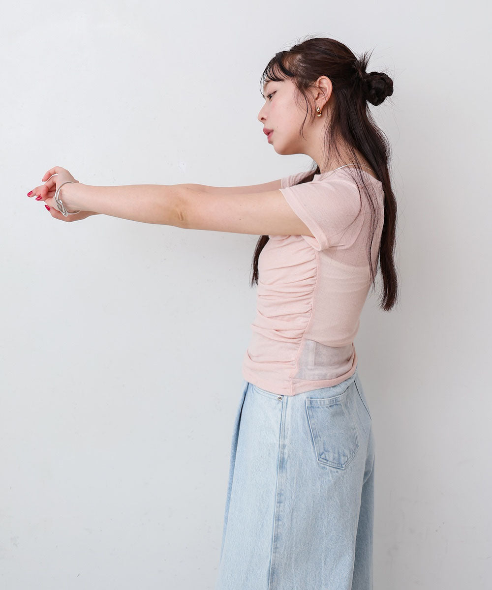 ドレープニットトップス