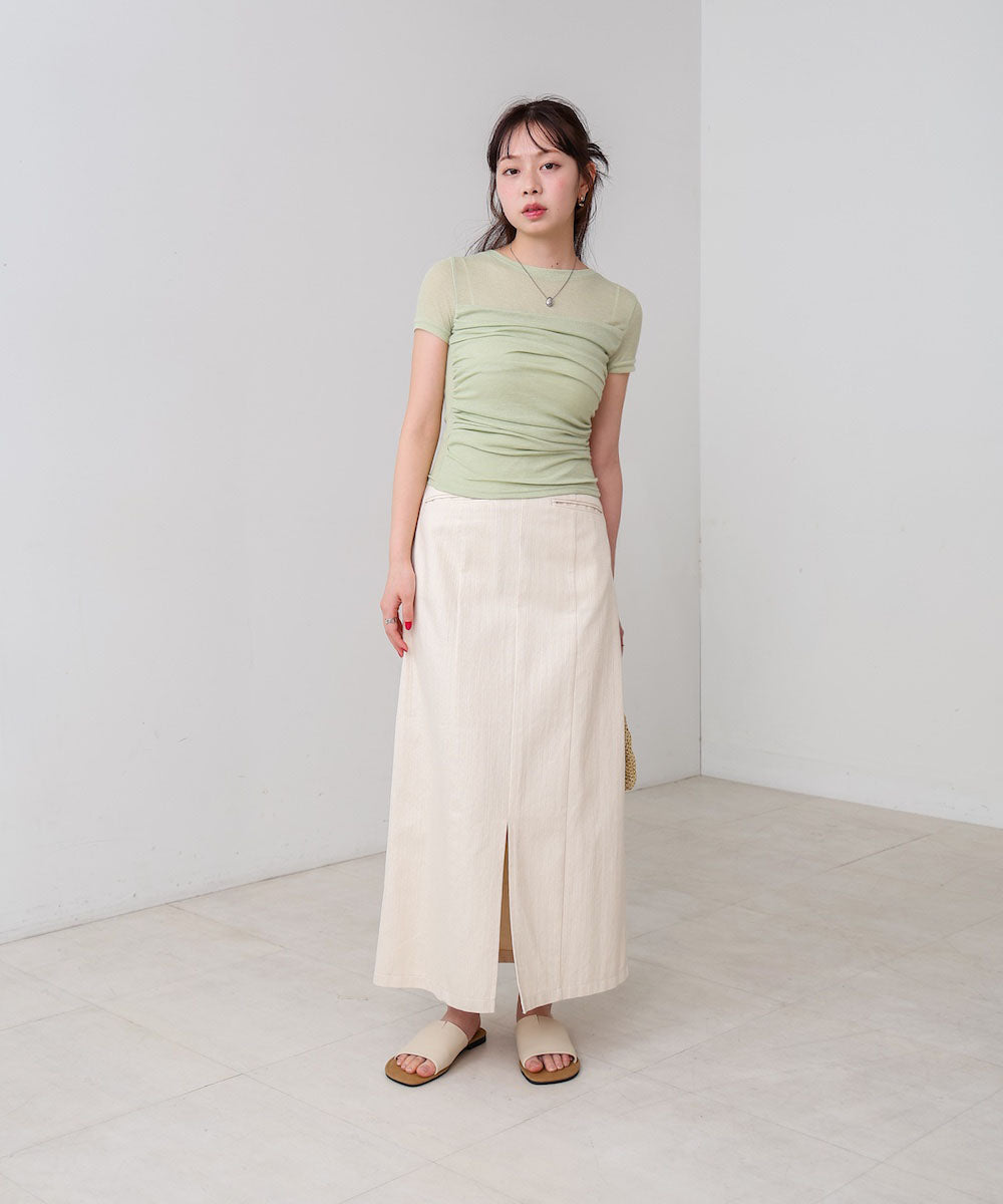 ドレープニットトップス