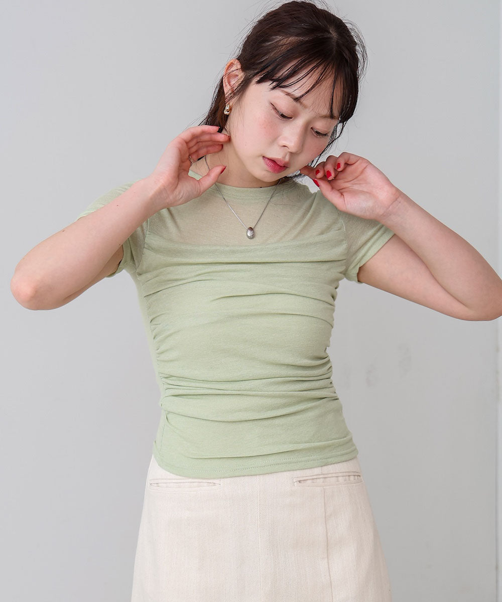 ドレープニットトップス