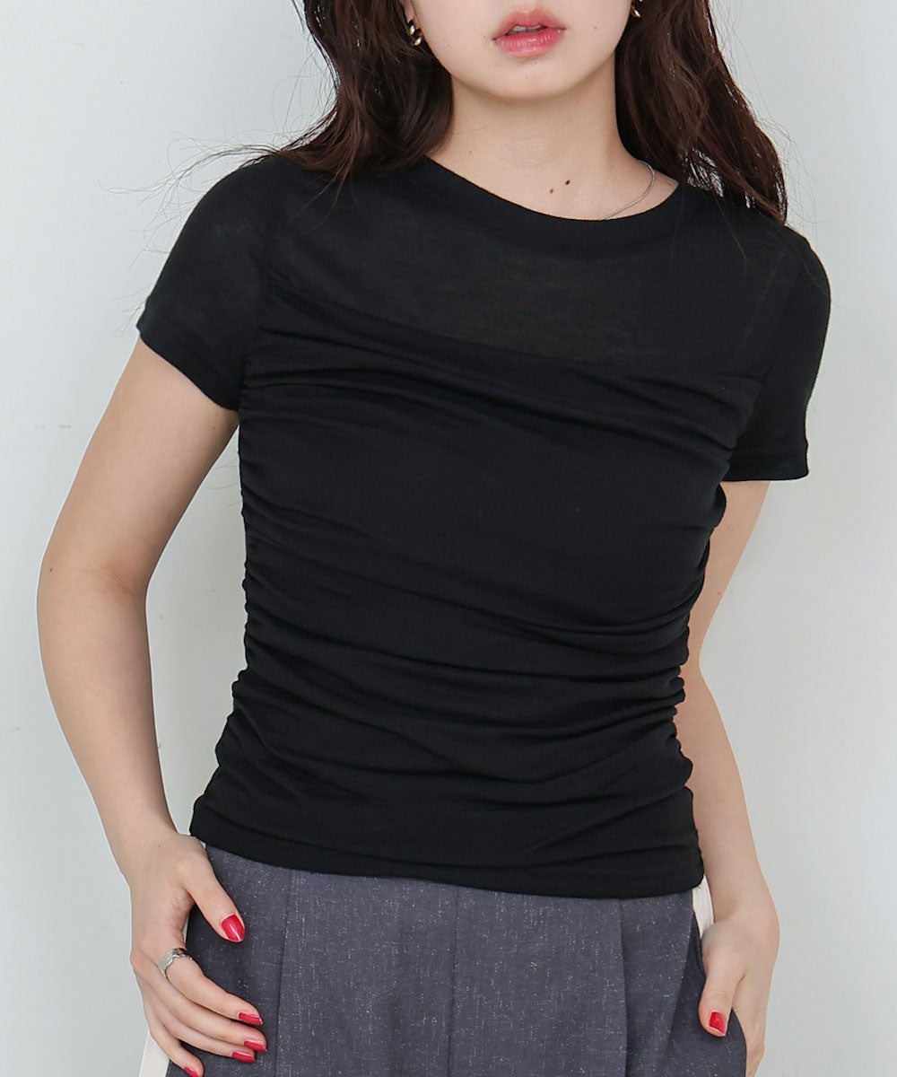 ドレープニットトップス