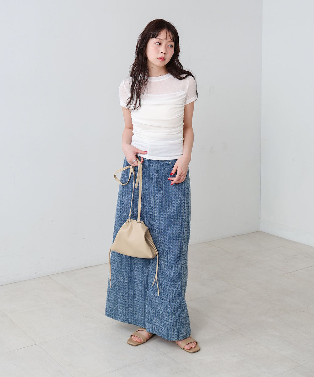 ドレープニットトップス