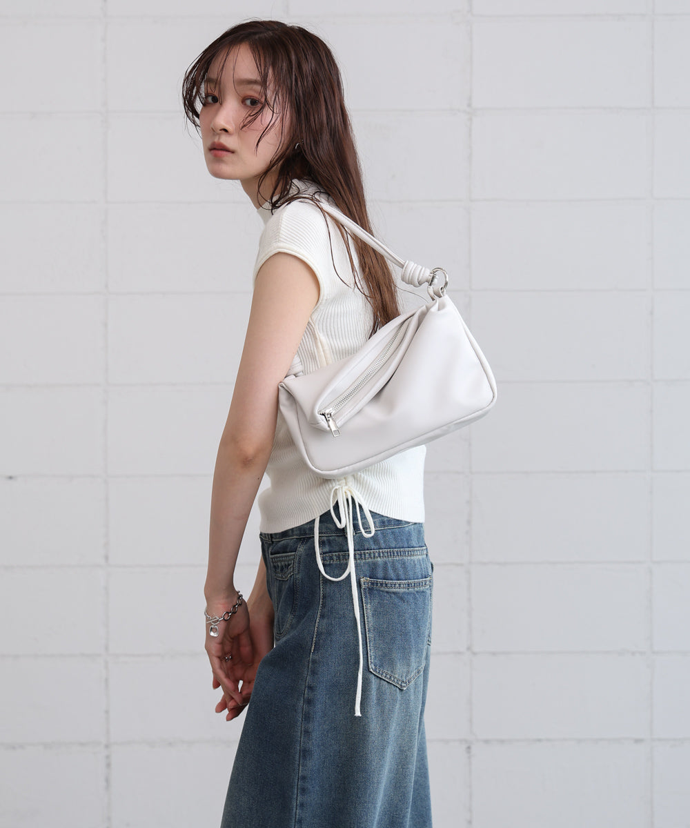 ZIPデザイン2WAYショルダーバッグ