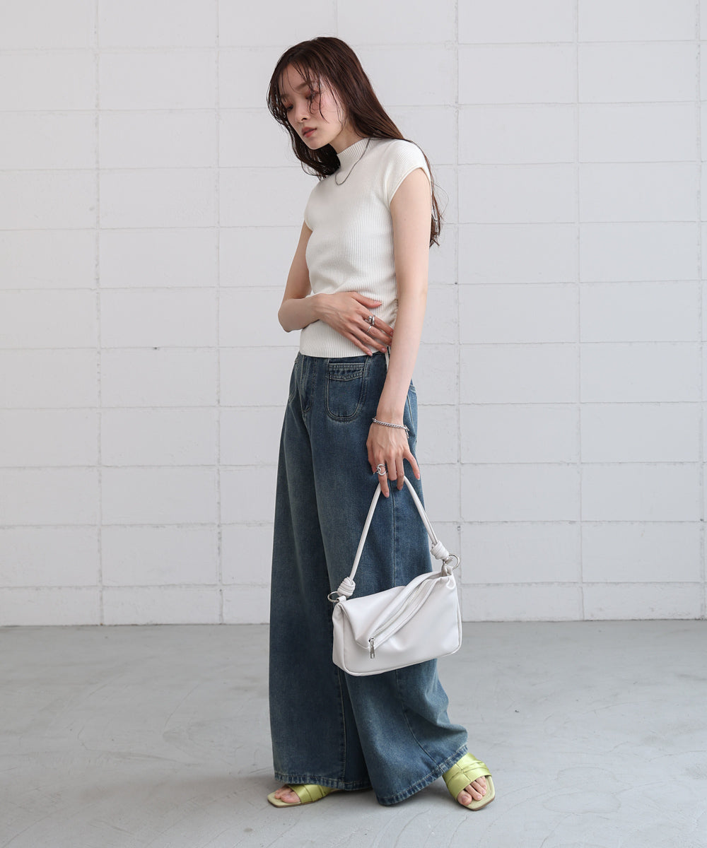 ZIPデザイン2WAYショルダーバッグ