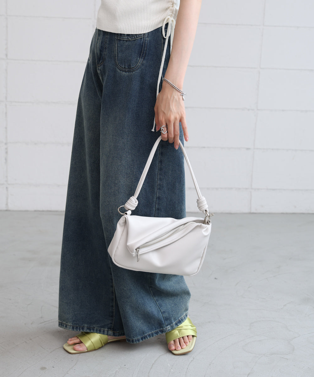 ZIPデザイン2WAYショルダーバッグ