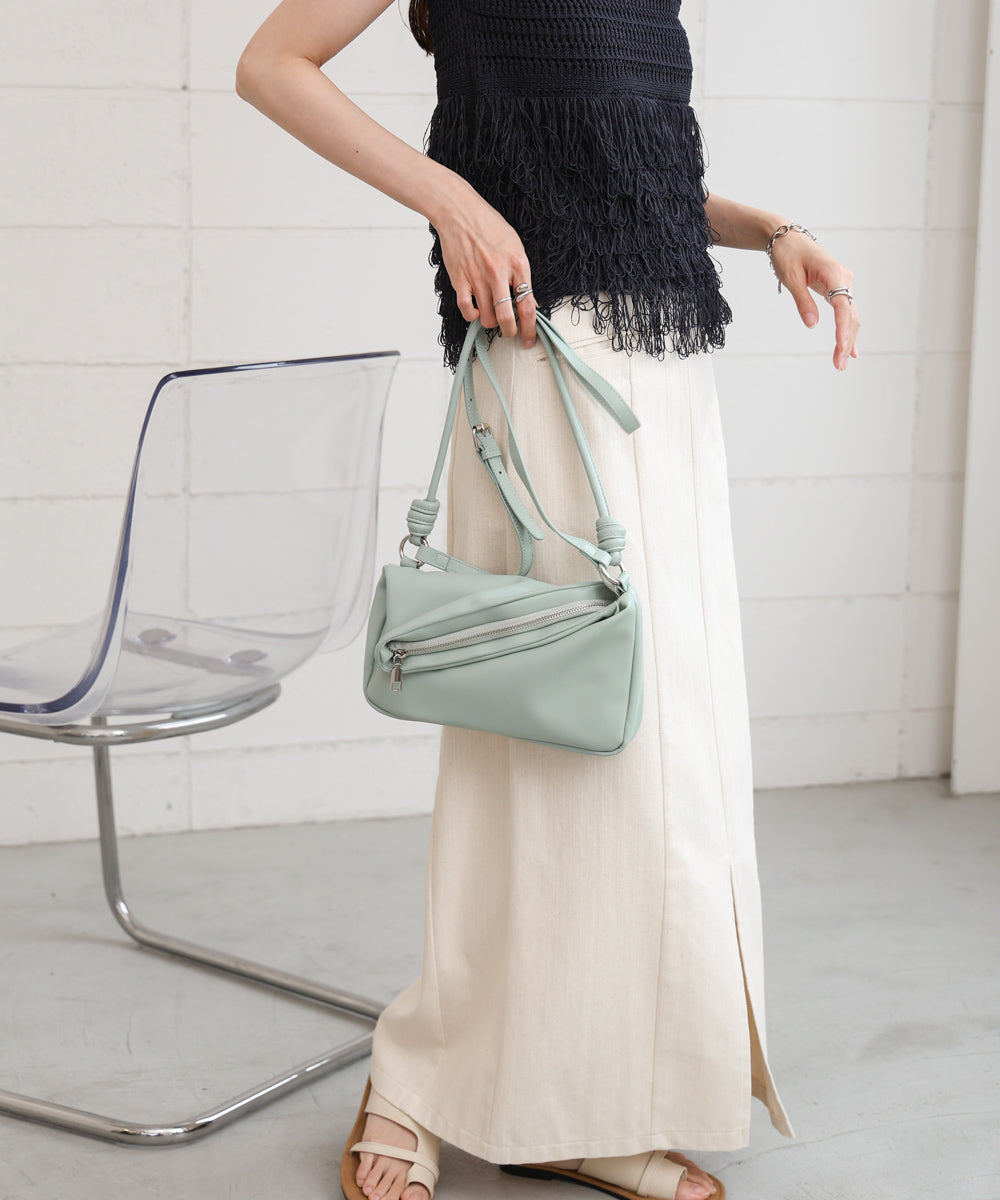 ZIPデザイン2WAYショルダーバッグ