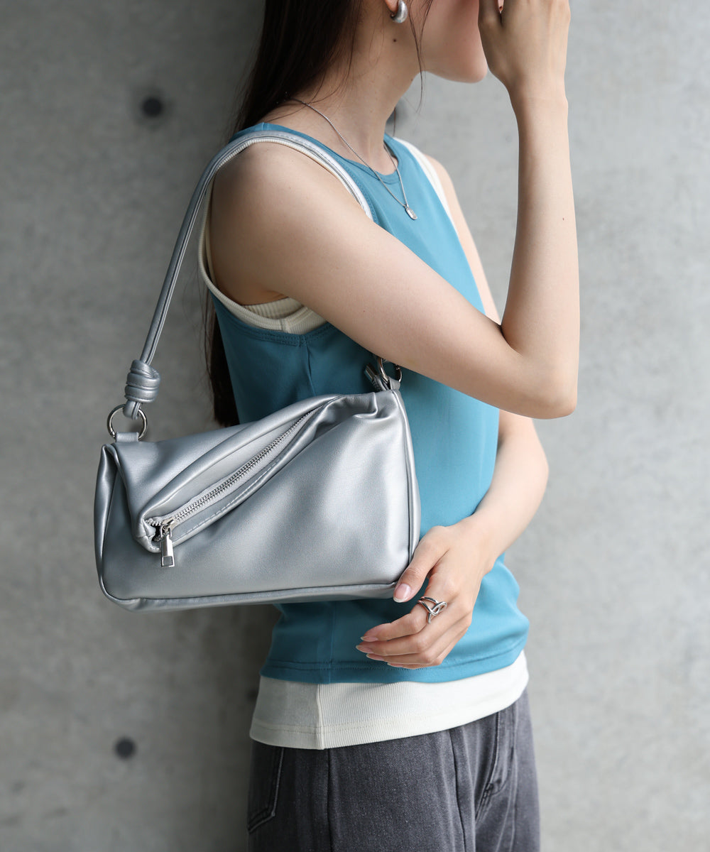 ZIPデザイン2WAYショルダーバッグ