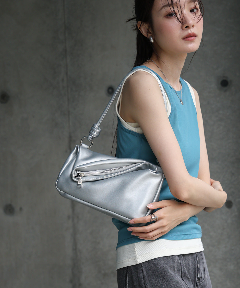 ZIPデザイン2WAYショルダーバッグ
