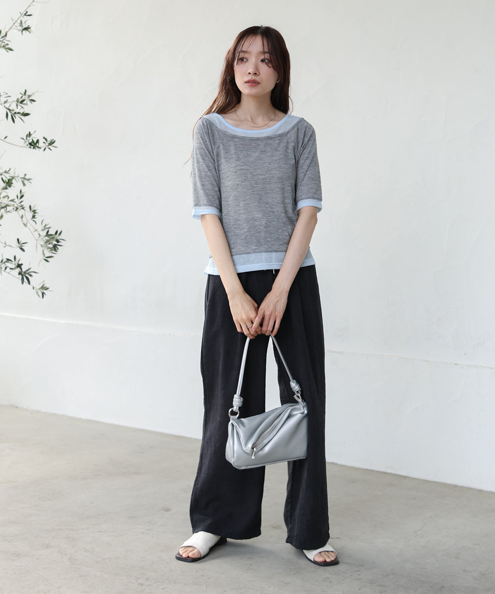 ZIPデザイン2WAYショルダーバッグ