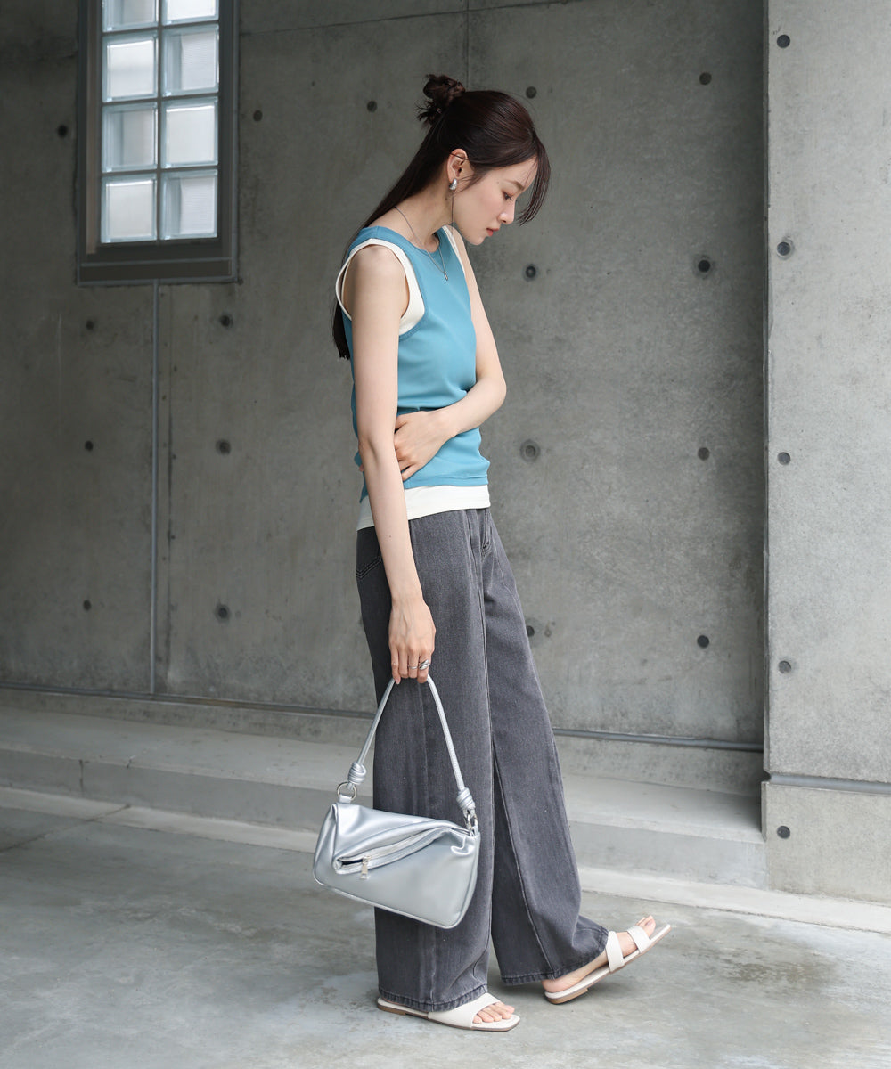 ZIPデザイン2WAYショルダーバッグ