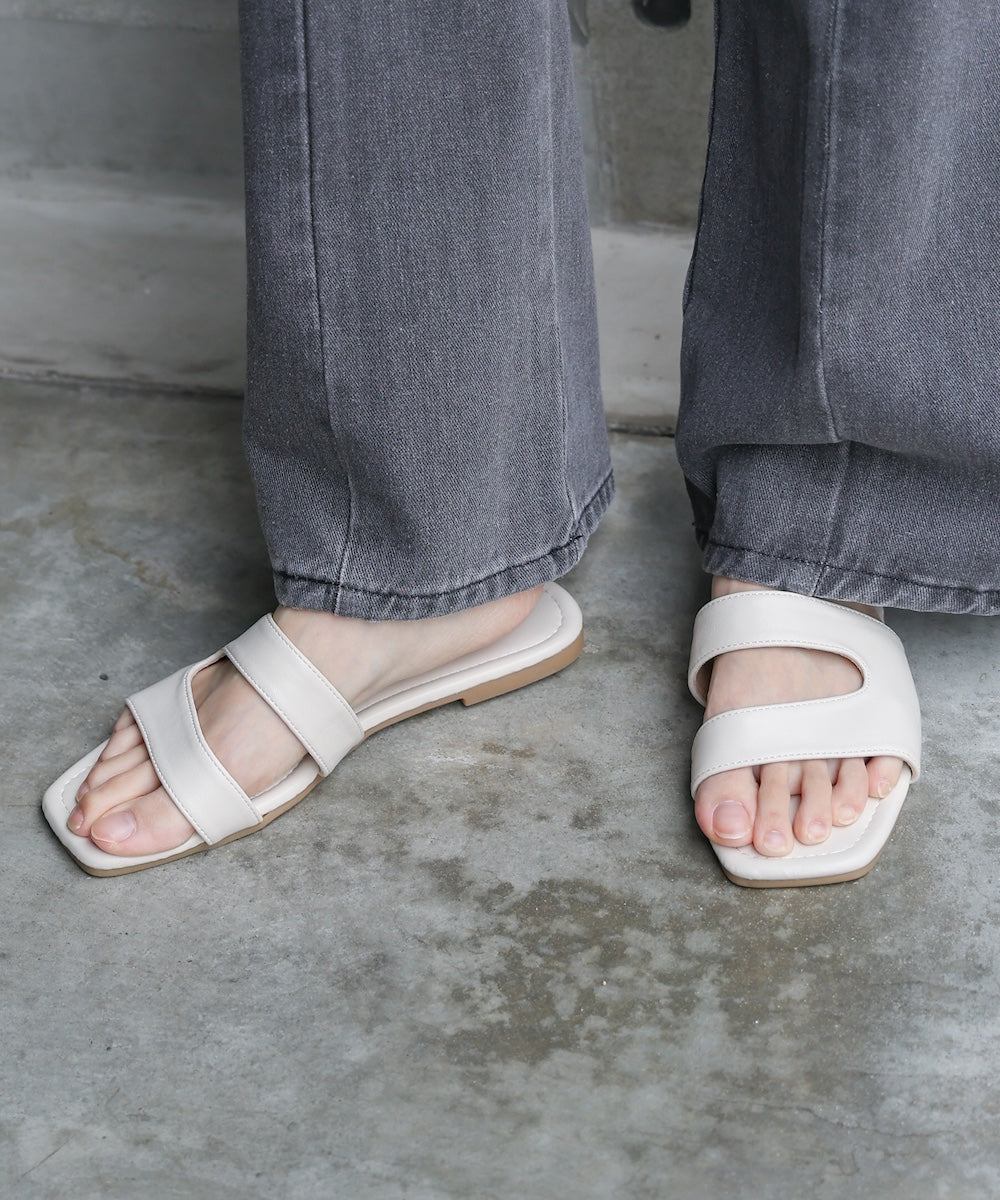 ニュアンスラインフラットサンダル