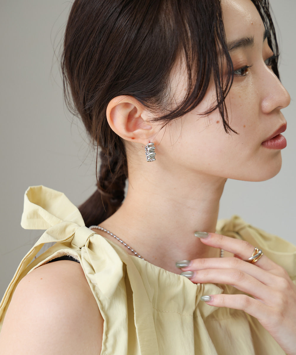 ニュアンスデザインフープピアス