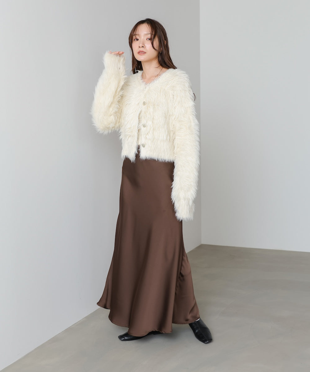 【選べるサイズ展開】サテンナロースカート