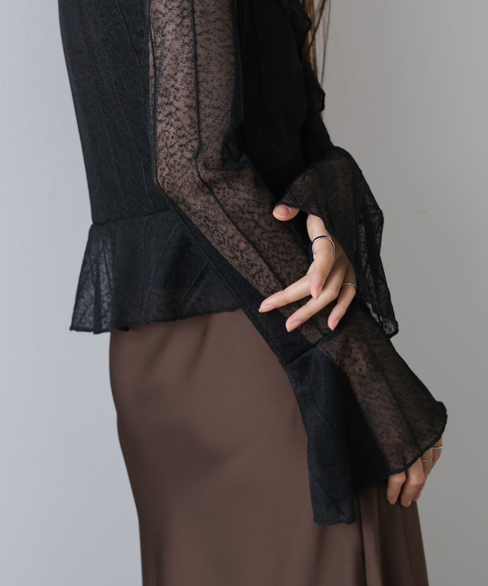 シアーフリルブラウス