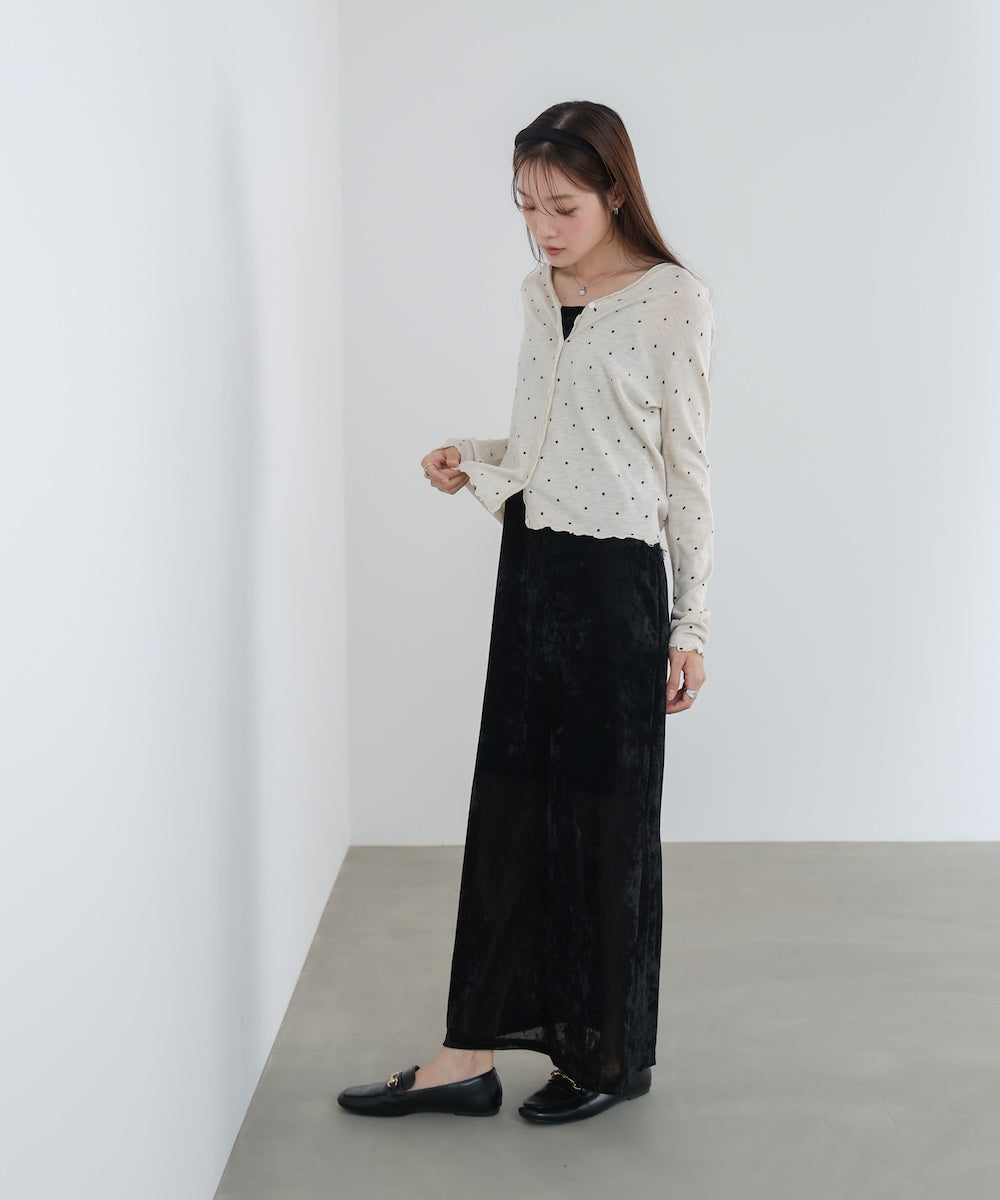 ドットメローカーディガン