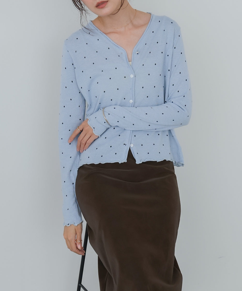 ドットメローカーディガン