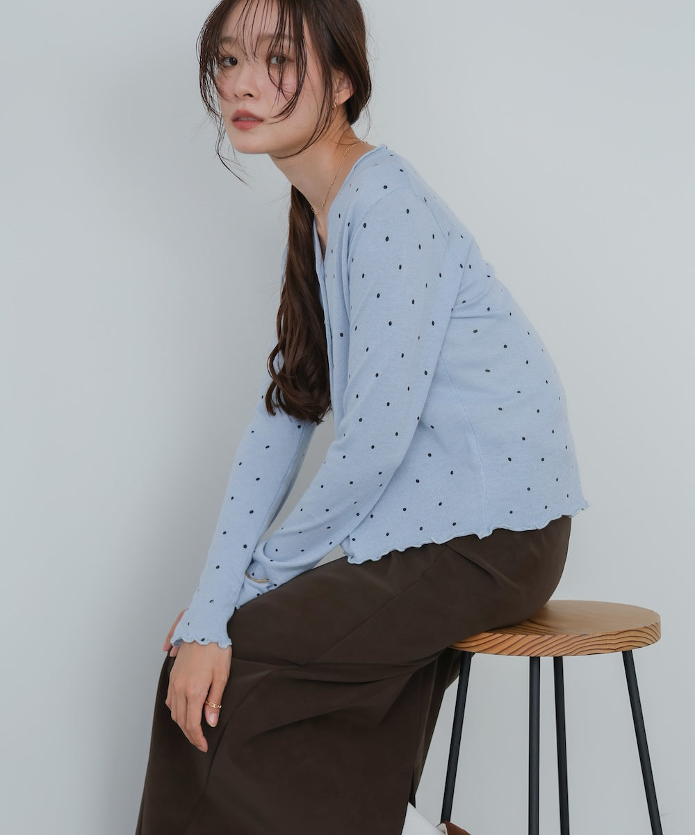 ドットメローカーディガン