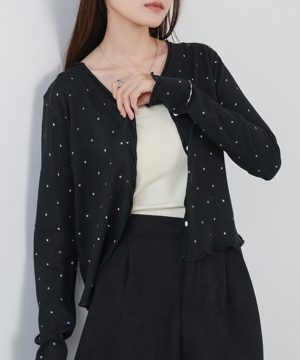 ドットメローカーディガン