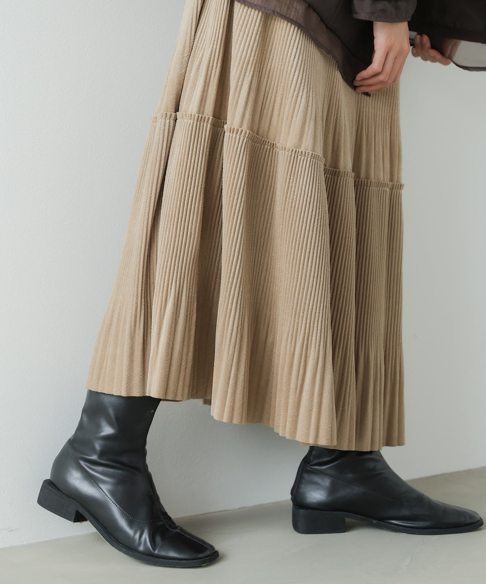 ベロアプリーツスカート