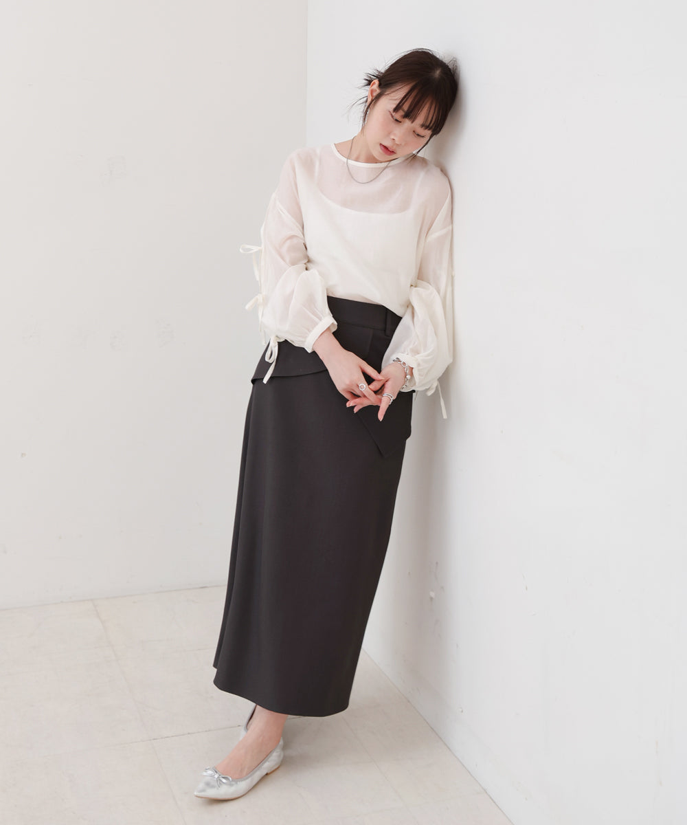 レイヤードデザインIラインスカート