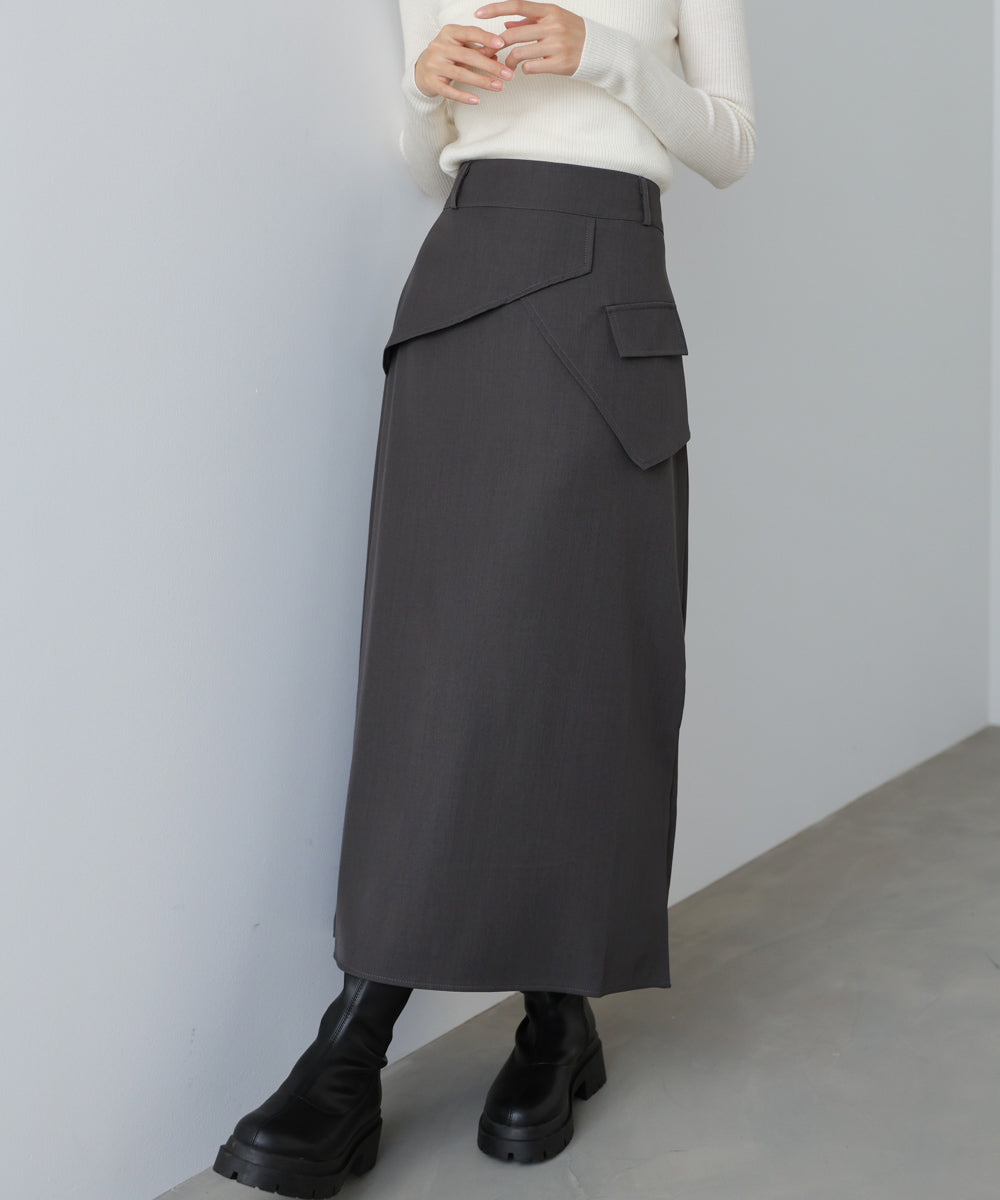 レイヤードデザインIラインスカート