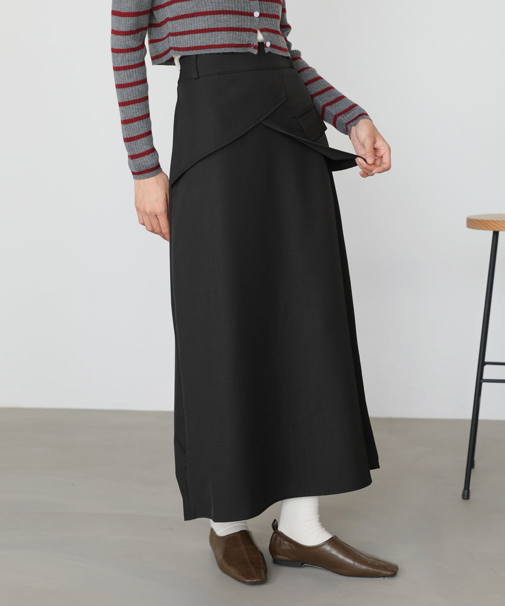 レイヤードデザインIラインスカート