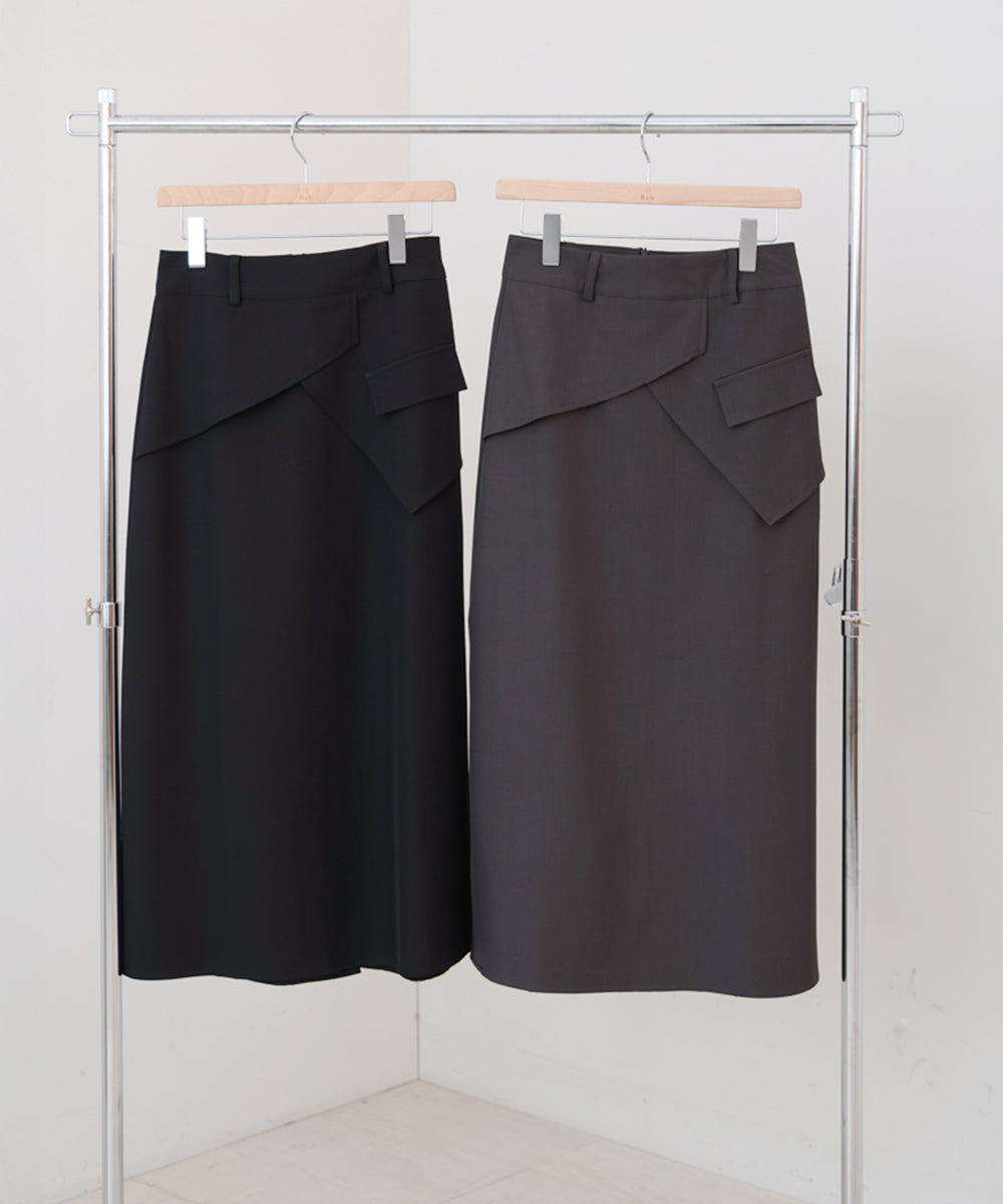 レイヤードデザインIラインスカート