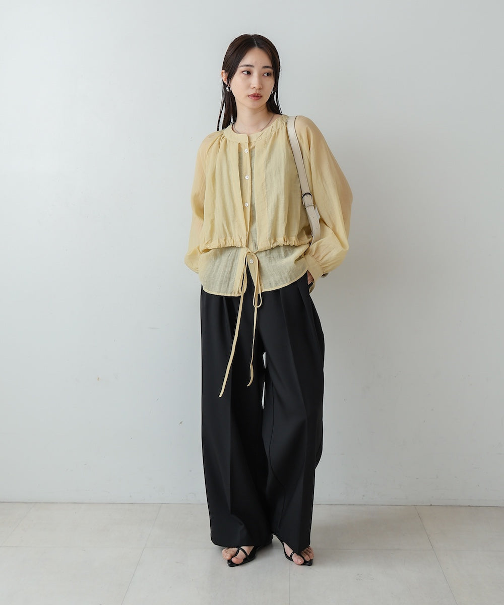 シアーレイヤードデザインシャツ