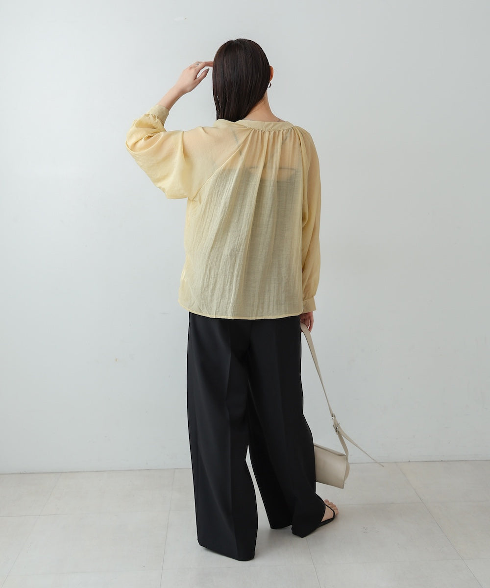 シアーレイヤードデザインシャツ