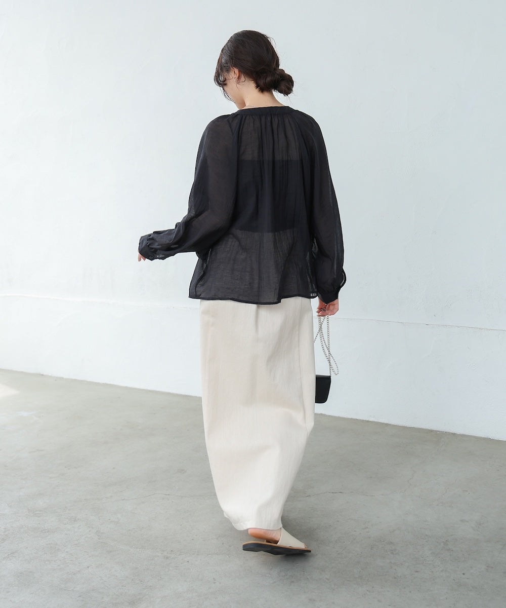 シアーレイヤードデザインシャツ