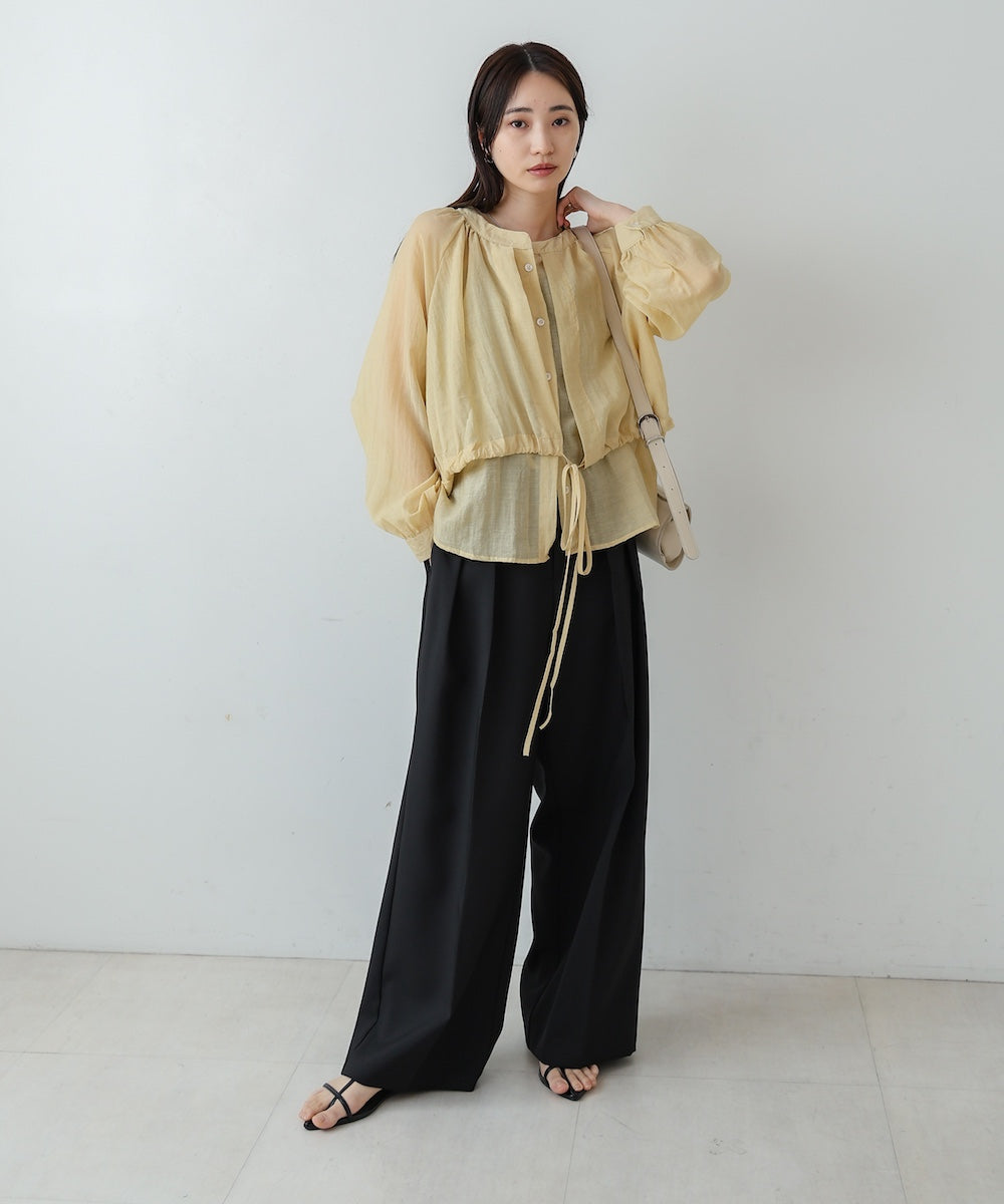 シアーレイヤードデザインシャツ