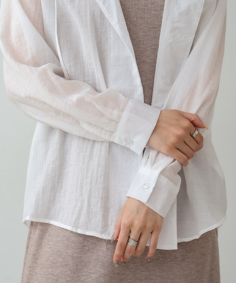 シアーシャツパーカー