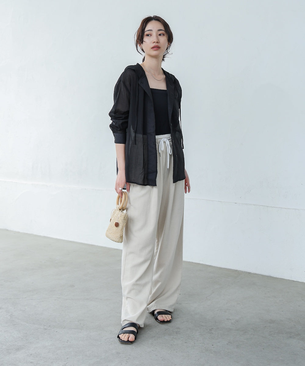 シアーシャツパーカー