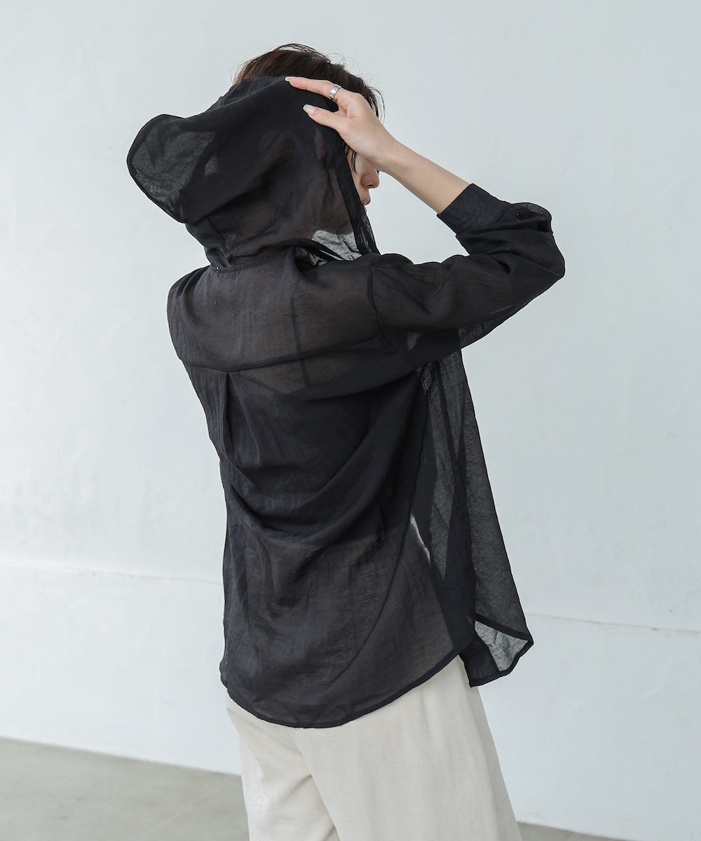 シアーシャツパーカー