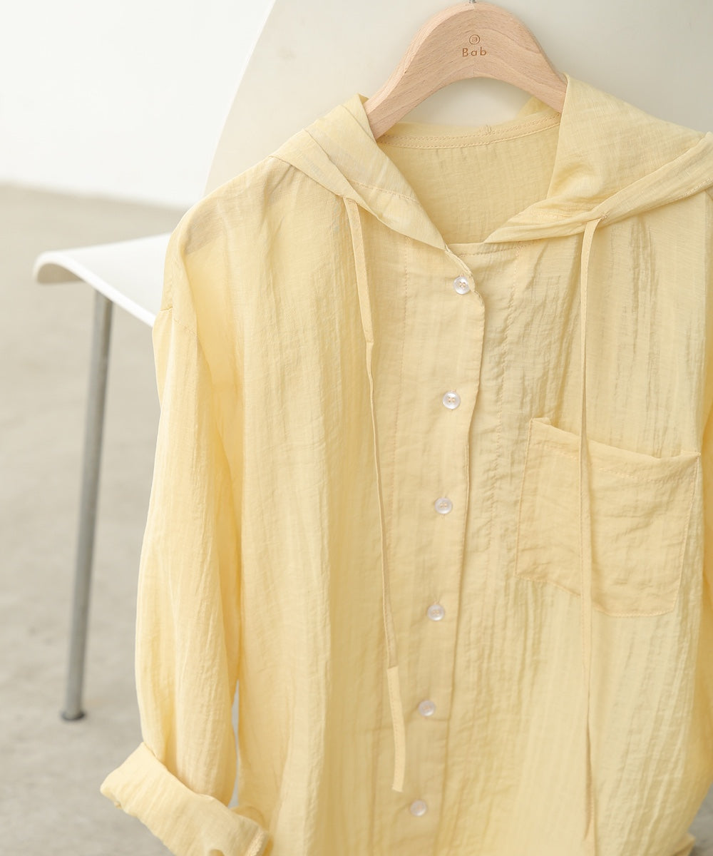 シアーシャツパーカー