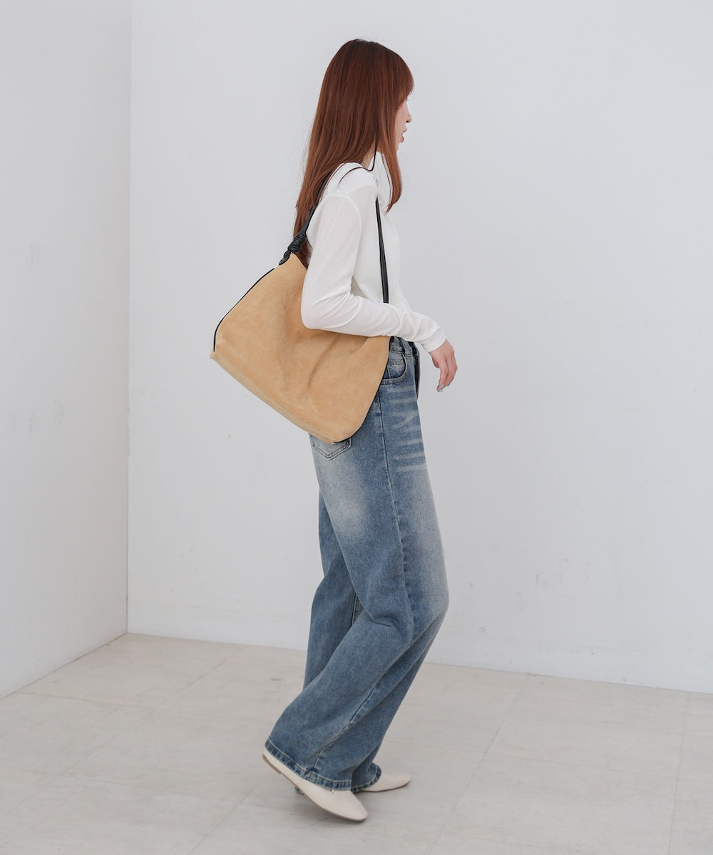 【M・Lサイズ展開】ダブルボタンデニムパンツ