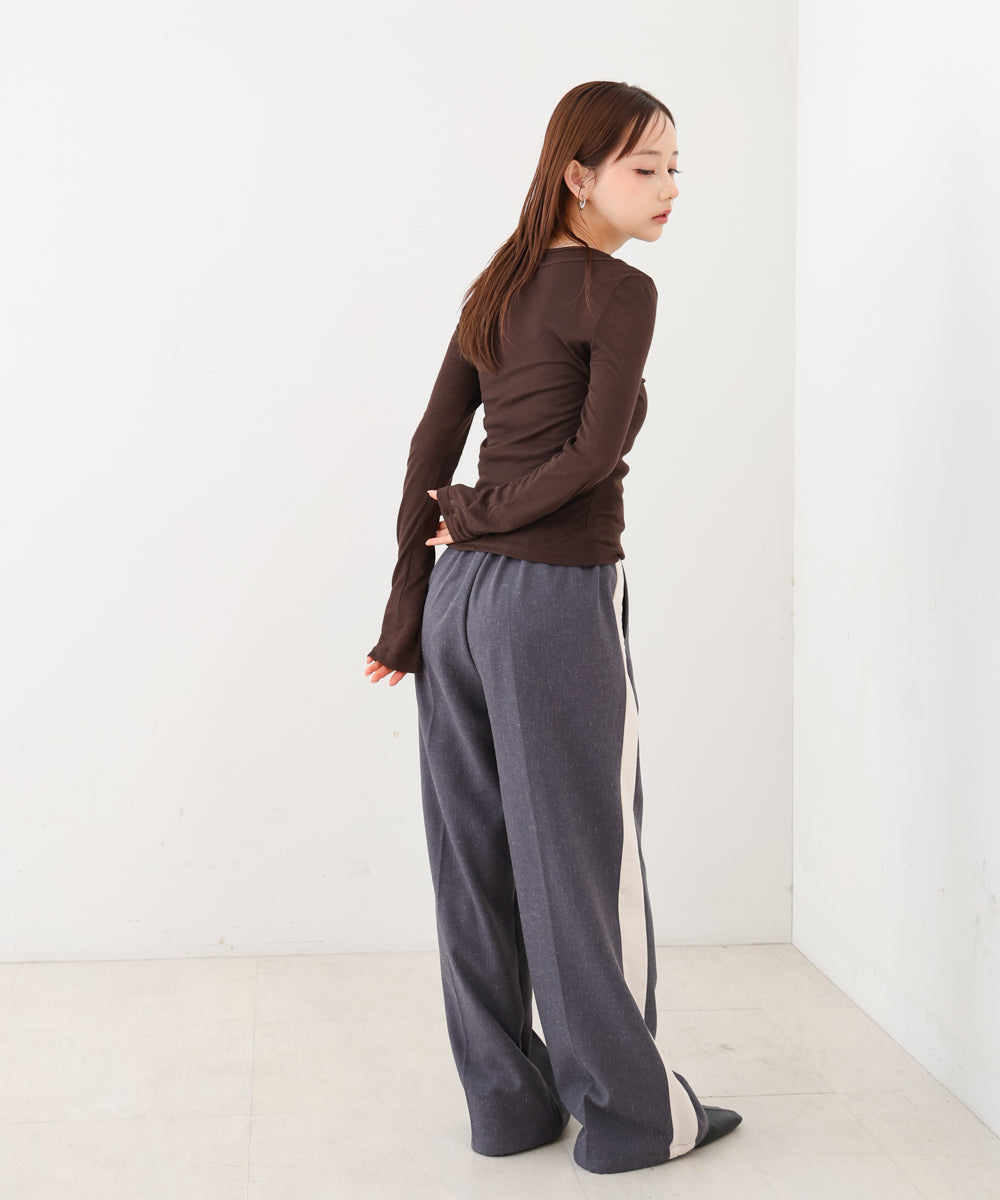 ボタンタンクセット ヘンリーネックトップス